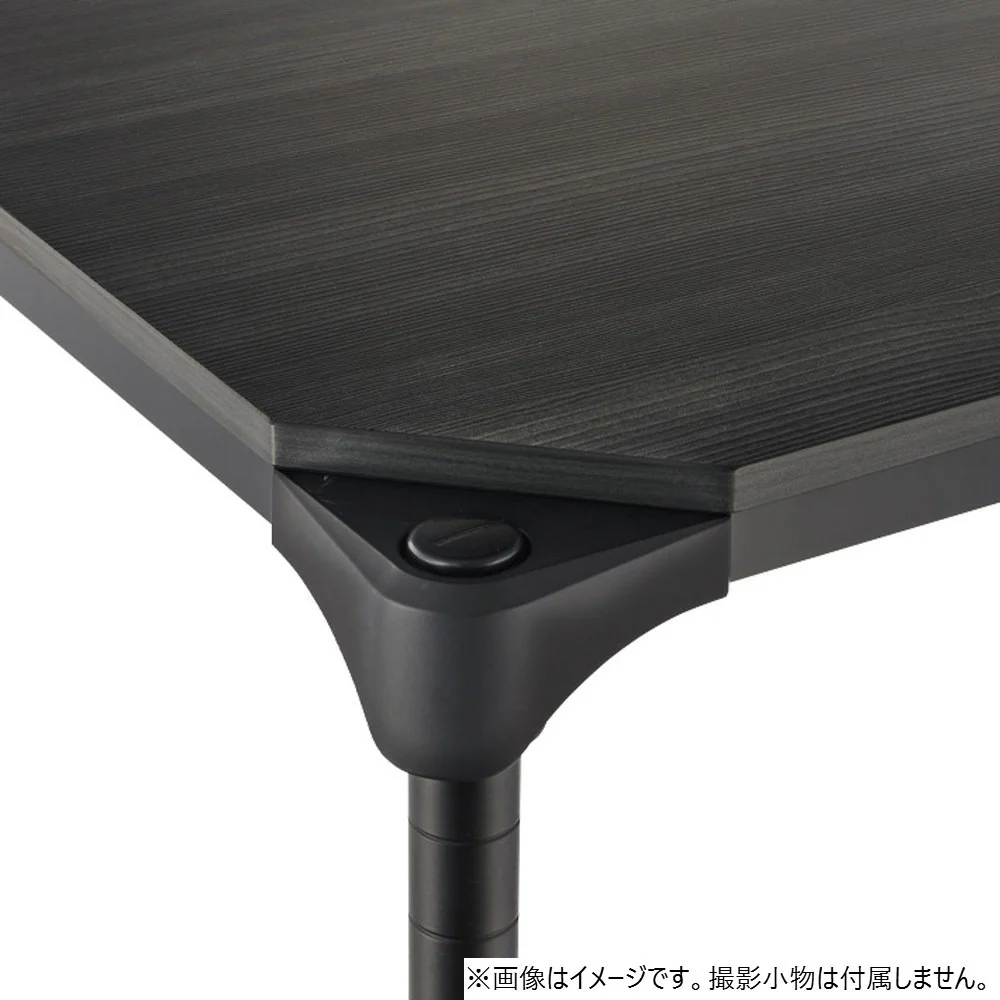 エレクター ベーシックシリーズウッドシェルフ W600xD450mm ブラックウッド ブラックフレーム 棚用 B1824MBB1 - Image 5