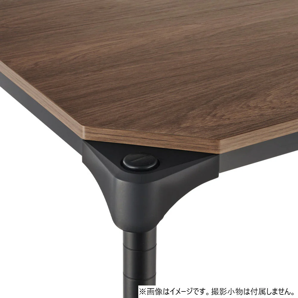 エレクター ベーシックシリーズウッドシェルフ W1200xD600mm ウォールナットウッド ブラックフレーム 棚用 B2448MWB1 - Image 4