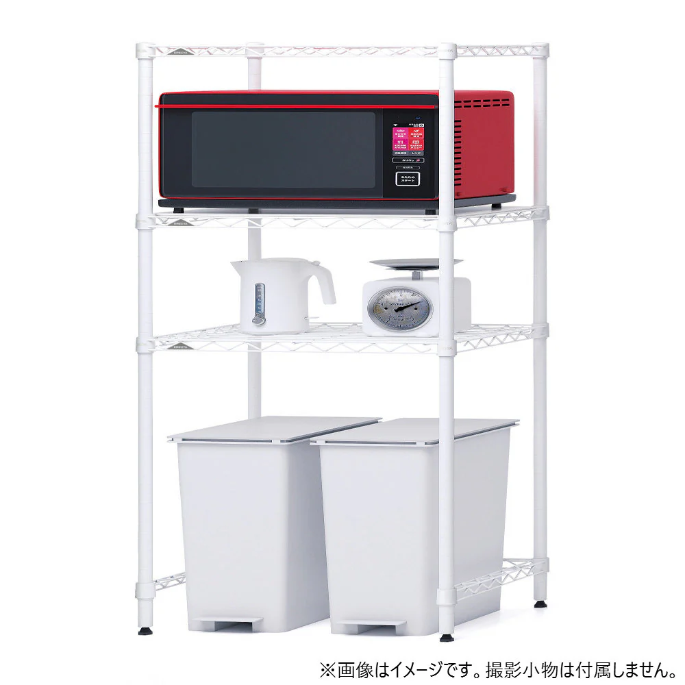 エレクター ベーシックシリーズ ワイヤーシェルフ W450xD350mm ホワイト B1418W1 - Image 3