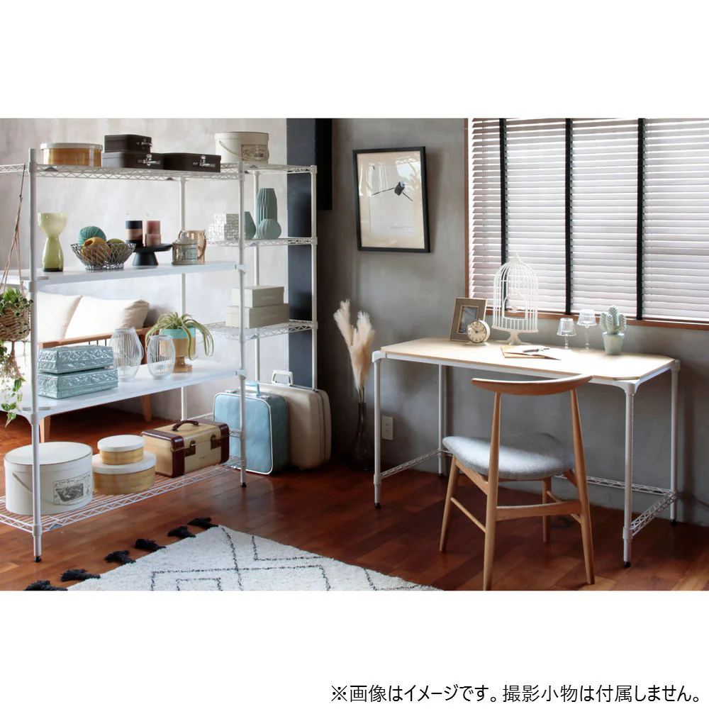 エレクター ベーシックシリーズ ワイヤーシェルフ W750xD350mm ホワイト B1430W1 - Image 6
