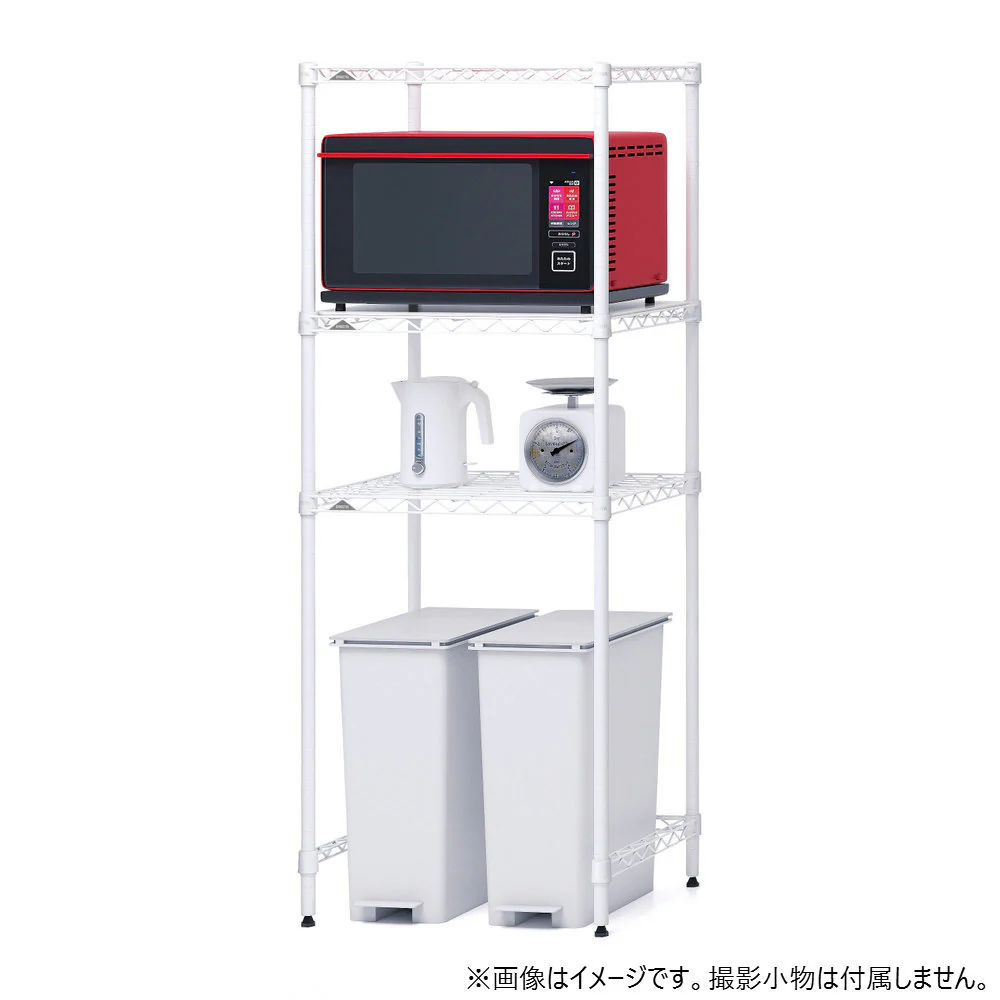 エレクター ベーシックシリーズ ワイヤーシェルフ W450xD450mm ホワイト B1818W1 - Image 3