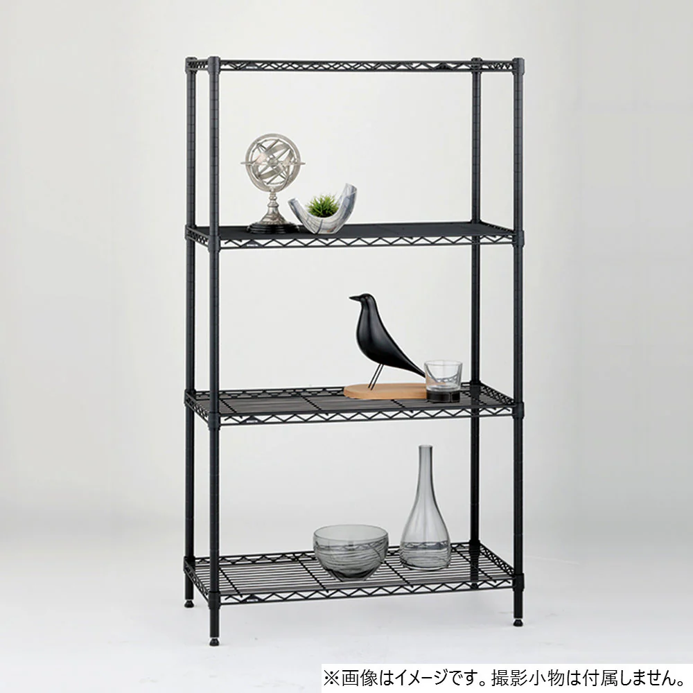 エレクター ベーシックシリーズ ワイヤーシェルフ W750xD600mm ブラック B2430B1 - Image 3