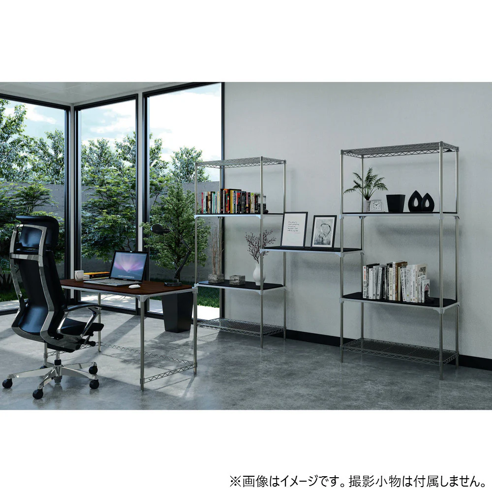 エレクター ベーシックシリーズ ワイヤーシェルフ W900xD350mm クローム B1436C1 - Image 5