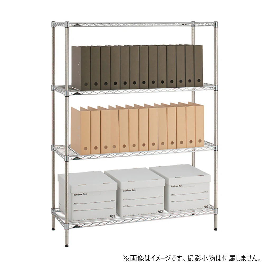 エレクター ベーシックシリーズ ワイヤーシェルフ W750xD600mm クローム B2430C1 - Image 4