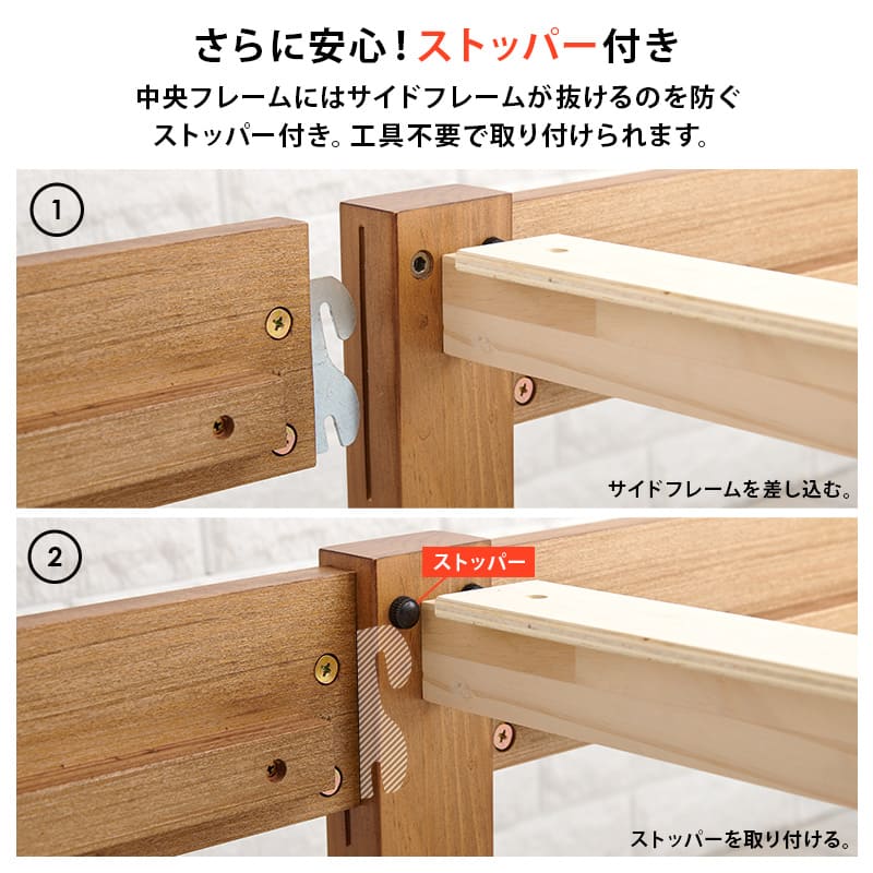 組立簡単 シングルベッド MB-5096S-NA 【直送品】 返品・キャンセル・他商品と同時購入は不可 - Image 10