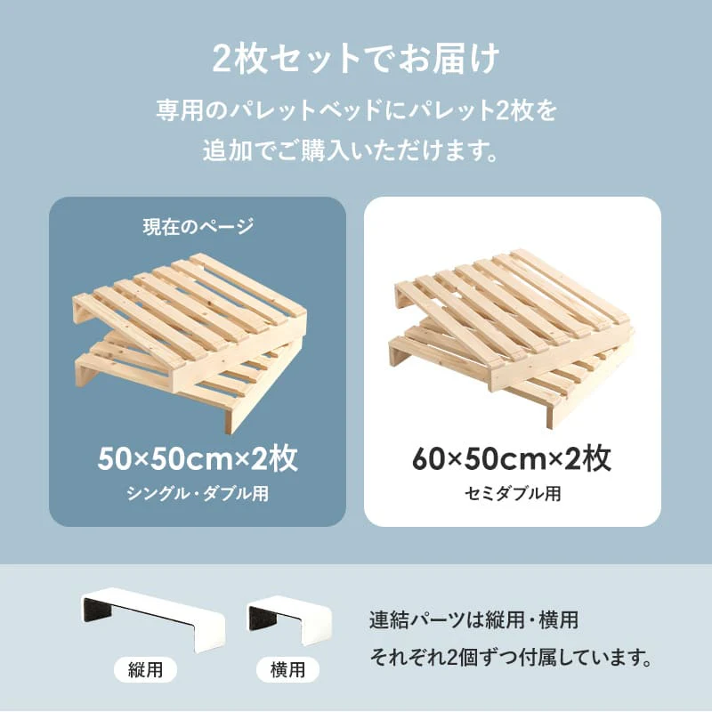 パレットベッド専用 追加床板2枚組 WB-7720S2 【直送品】 返品・キャンセル・他商品と同時購入は不可 - Image 2