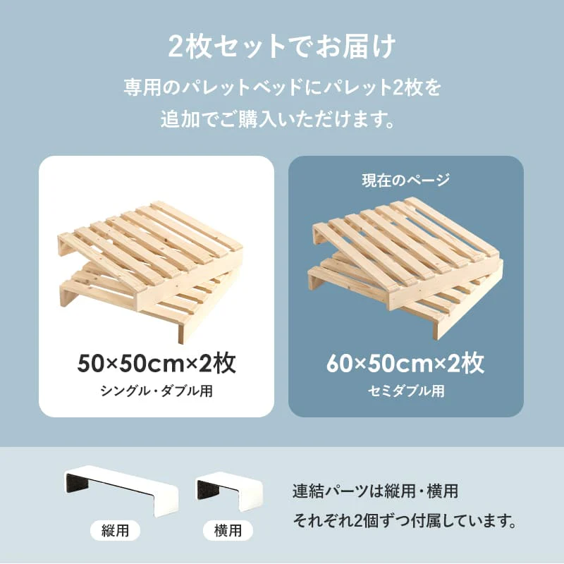 パレットベッド専用 追加床板2枚組 WB-7720SD2 【直送品】 返品・キャンセル・他商品と同時購入は不可 - Image 2