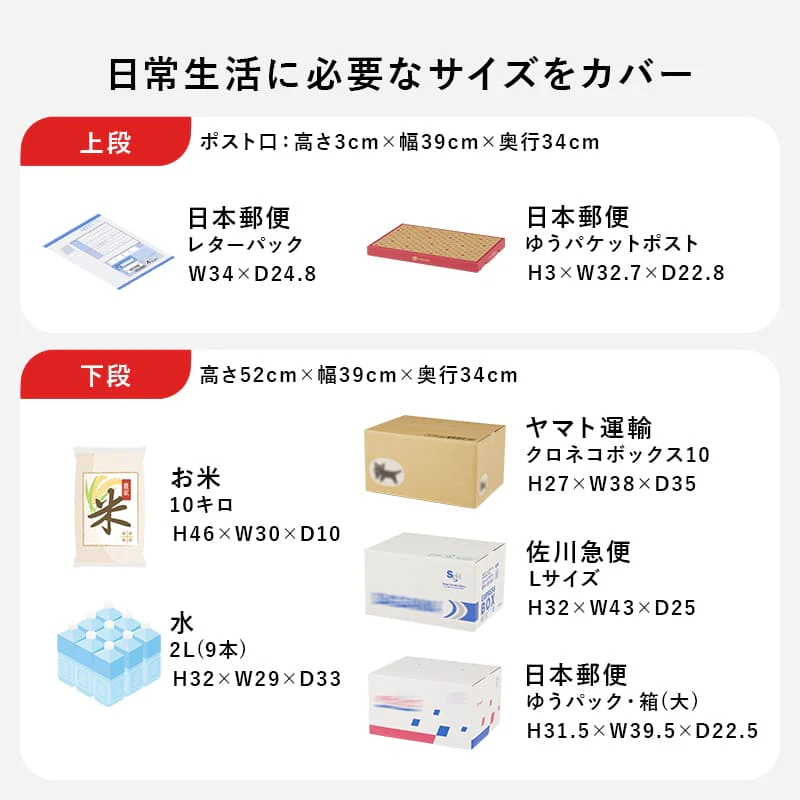 宅配ボックス 60L LPS-4991BB 【直送品】 返品・キャンセル・他商品と同時購入は不可 - Image 2