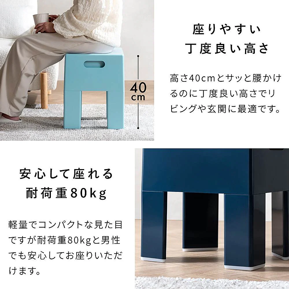 収納スツール ポネッタ CH-H40 イエロー 組立必要 【直送品】 返品・キャンセル・他商品と同時購入は不可 - Image 4