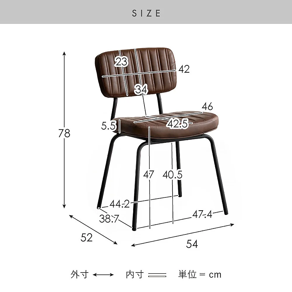 ダイニングチェア ルーク 2脚セット CH-Y780 Dネイビー 組立必要 【直送品】 返品・キャンセル・他商品と同時購入は不可 - Image 11