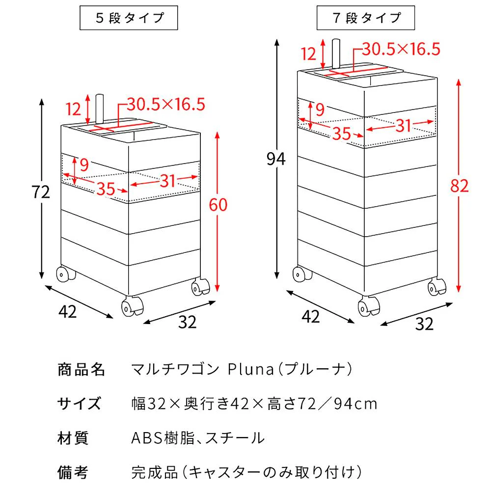 マルチワゴン プルーナ WG-H002 ライトブルー 【直送品】 返品・キャンセル・他商品と同時購入は不可 - Image 11