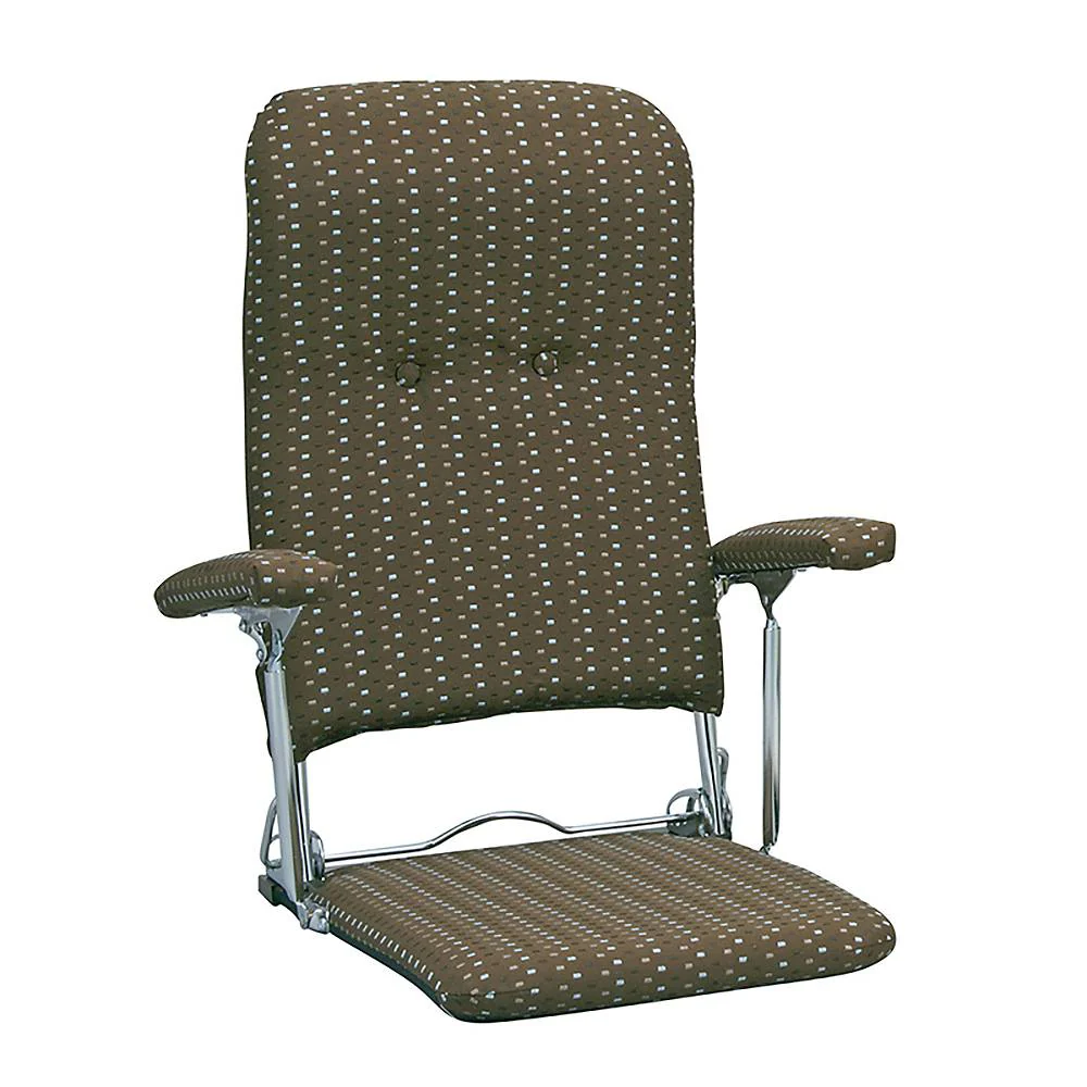折りたたみ座椅子 PLACE(プラス)YS-1046 BR【直送品】 返品・キャンセル・他商品と同時購入は不可