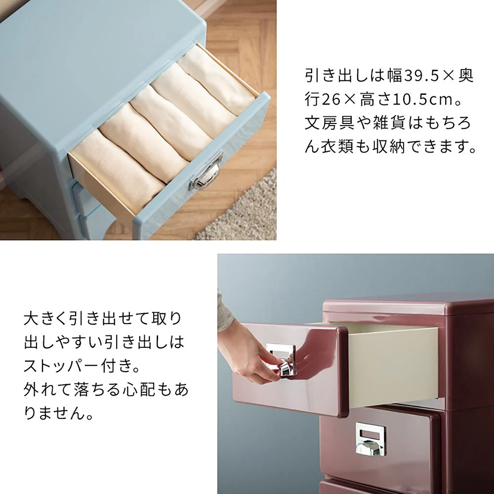 多段チェスト クラン CBN-H002 ライトブルー 【直送品】 返品・キャンセル・他商品と同時購入は不可 - Image 7