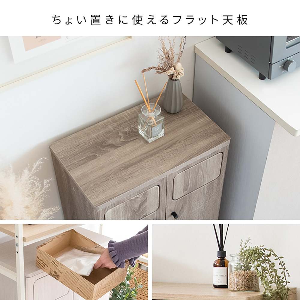 ダストボックス エンプロー DB-802R 大理石柄ホワイト 組立必要【直送品】 返品・キャンセル・他商品と同時購入は不可 - Image 9