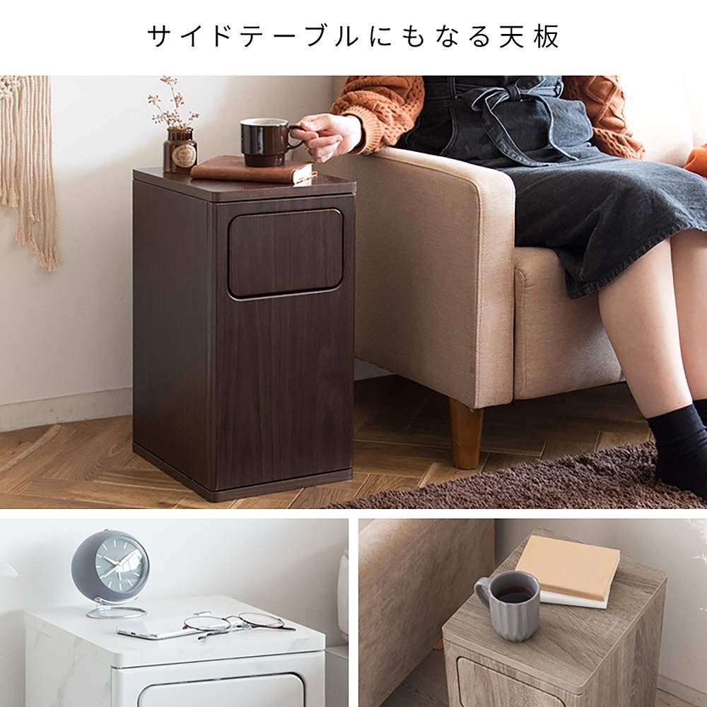 ダストボックス エンプロー DB-480R 大理石柄ホワイト 組立必要【直送品】 返品・キャンセル・他商品と同時購入は不可 - Image 8