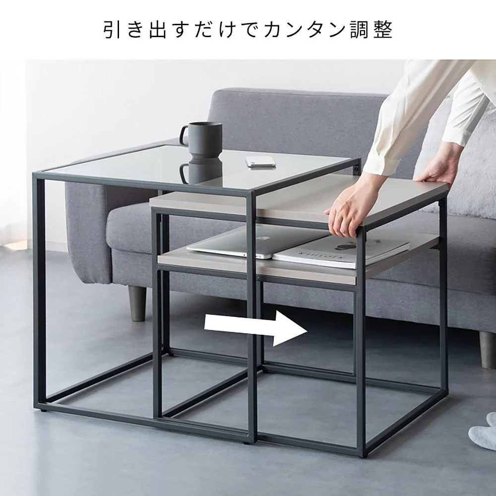 ネストセンターテーブル ポルカ NCT-M600 ホワイト 組立必要【直送品】 返品・キャンセル・他商品と同時購入は不可 - Image 6