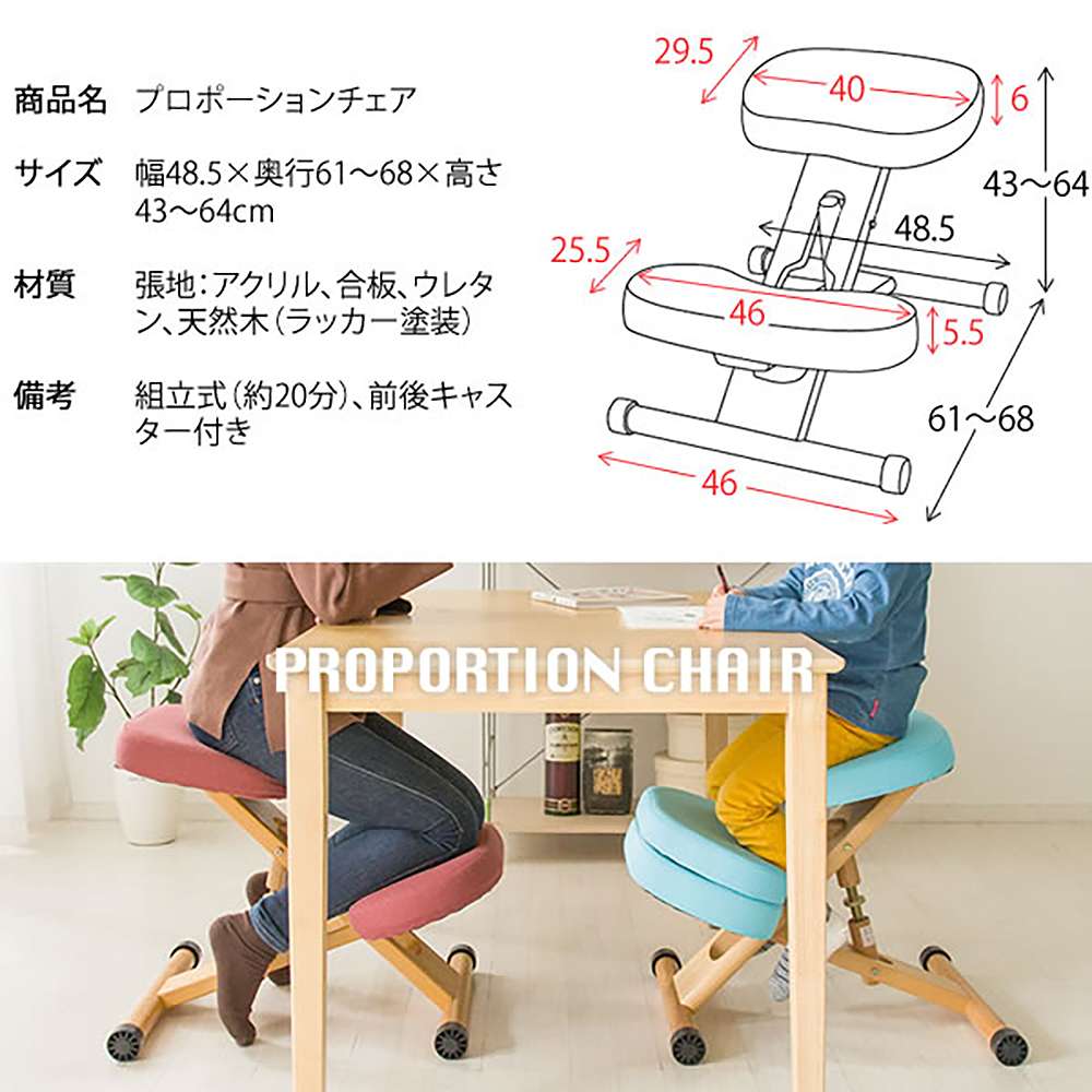 プロポーションチェア CH-DBR88W BK 組立必要【直送品】 返品・キャンセル・他商品と同時購入は不可 - Image 9