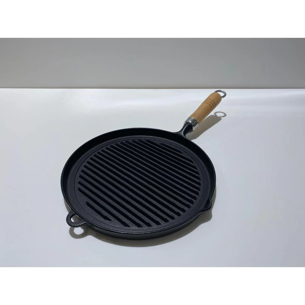 南部鉄器 グリルパン(木柄付) 23029 【直送品】 返品・キャンセル・他商品と同時購入は不可 - Image 2