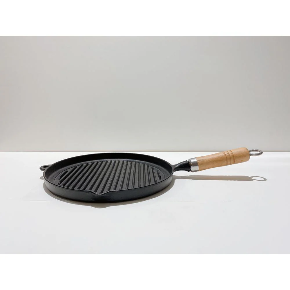 南部鉄器 グリルパン(木柄付) 23029 【直送品】 返品・キャンセル・他商品と同時購入は不可 - Image 3