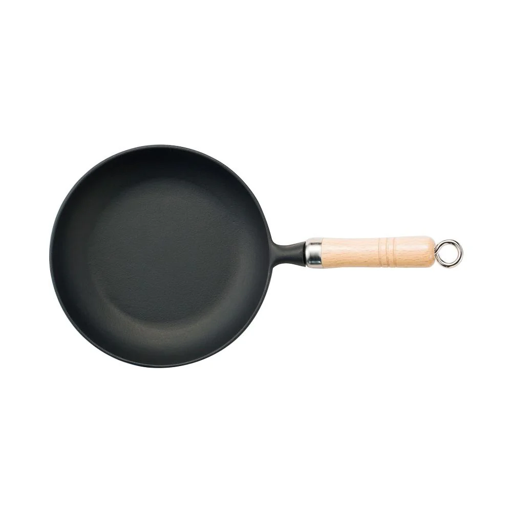 南部鉄器 オムレツパン21(木柄付) 24005 【直送品】 返品・キャンセル・他商品と同時購入は不可