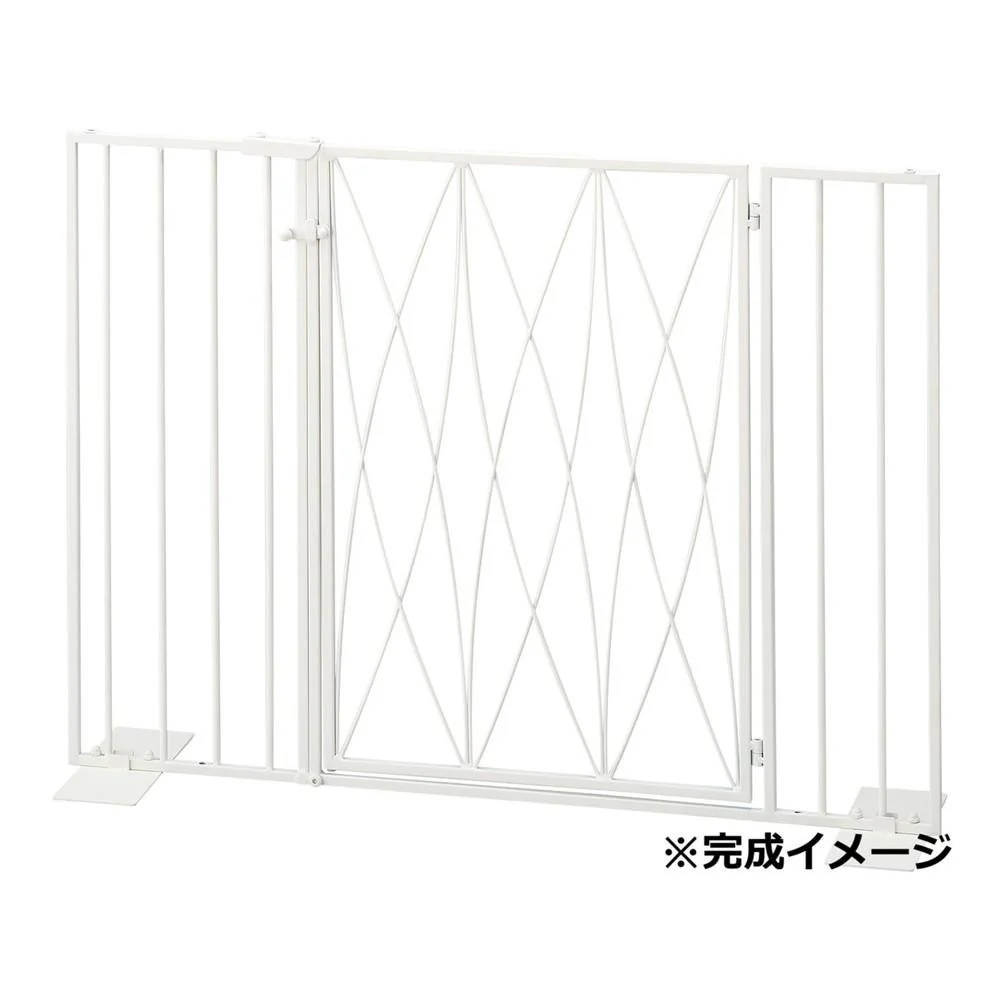 ペットゲート オーバル 扉タイプ ミルク S23-0649 【直送品】 返品・キャンセル・他商品と同時購入は不可