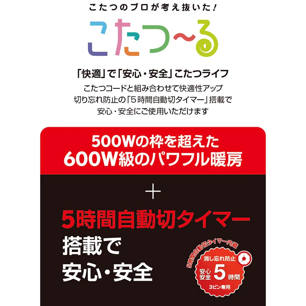 こたつ用取替ヒーター C600T MCU-501ET(DKB)【直送品】 返品・キャンセル・他商品と同時購入は不可 - Image 3
