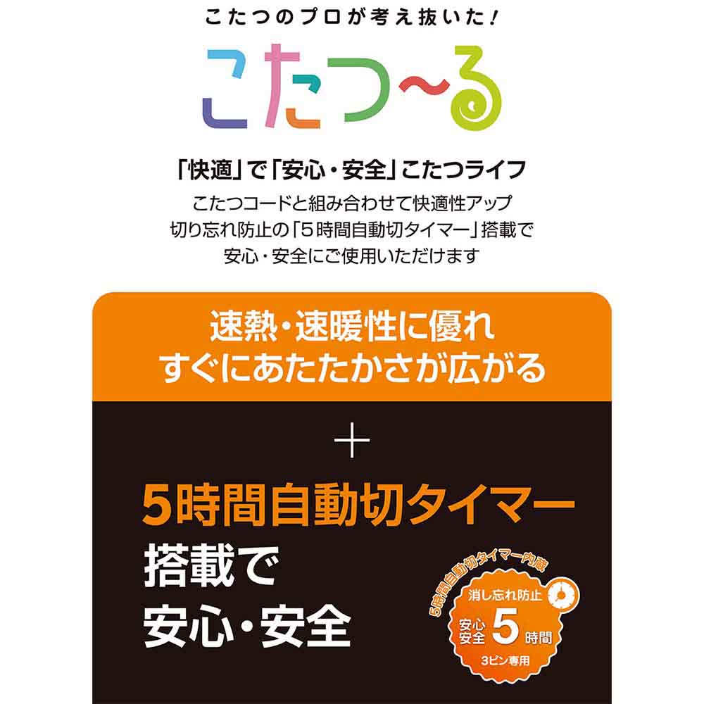 こたつ用取替ヒーター H600T MHU-601ET(DKB)L 【直送品】 返品・キャンセル・他商品と同時購入は不可 - Image 3