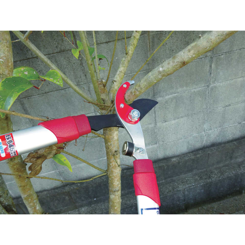 GS 刈込ハサミ(太枝切りタイプ) 新型アルミ柄 エッジ付伸縮 【直送品】 返品・キャンセル・他商品と同時購入は不可 - Image 2