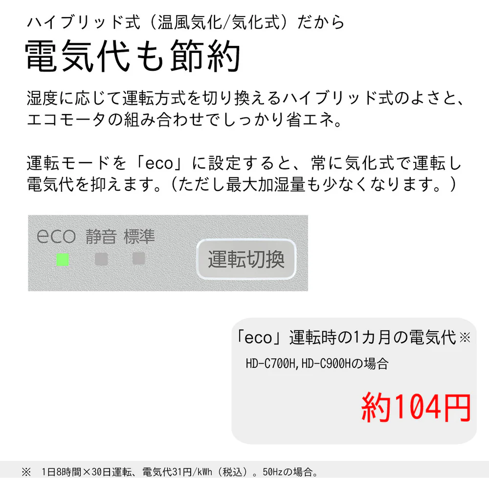 ダイニチ 気化ハイブリッド式加湿器 HD-C700H-グレー 【直送品】 返品・キャンセル・他商品と同時購入は不可 - Image 6