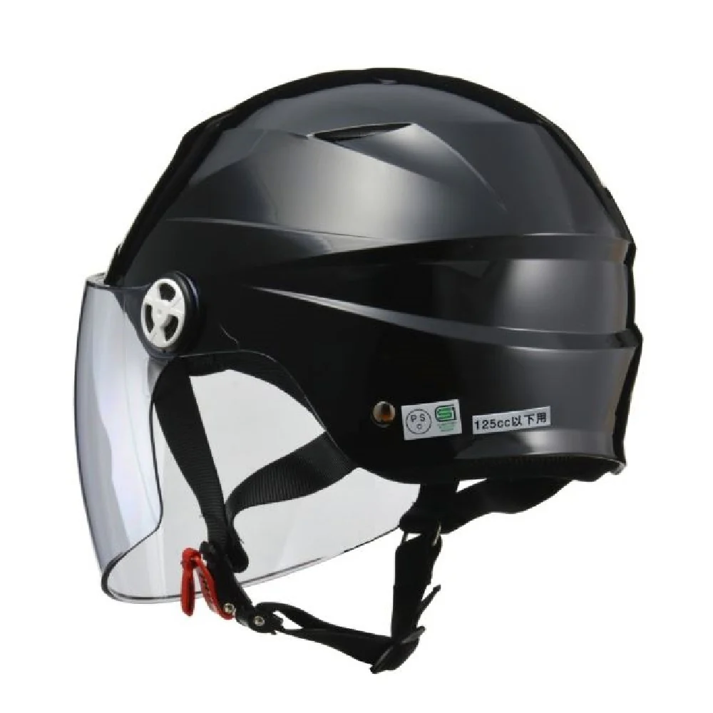 リ-ド工業 シ-ルド付ハ-フヘルメットBKーLL RE41BKLL - Image 3