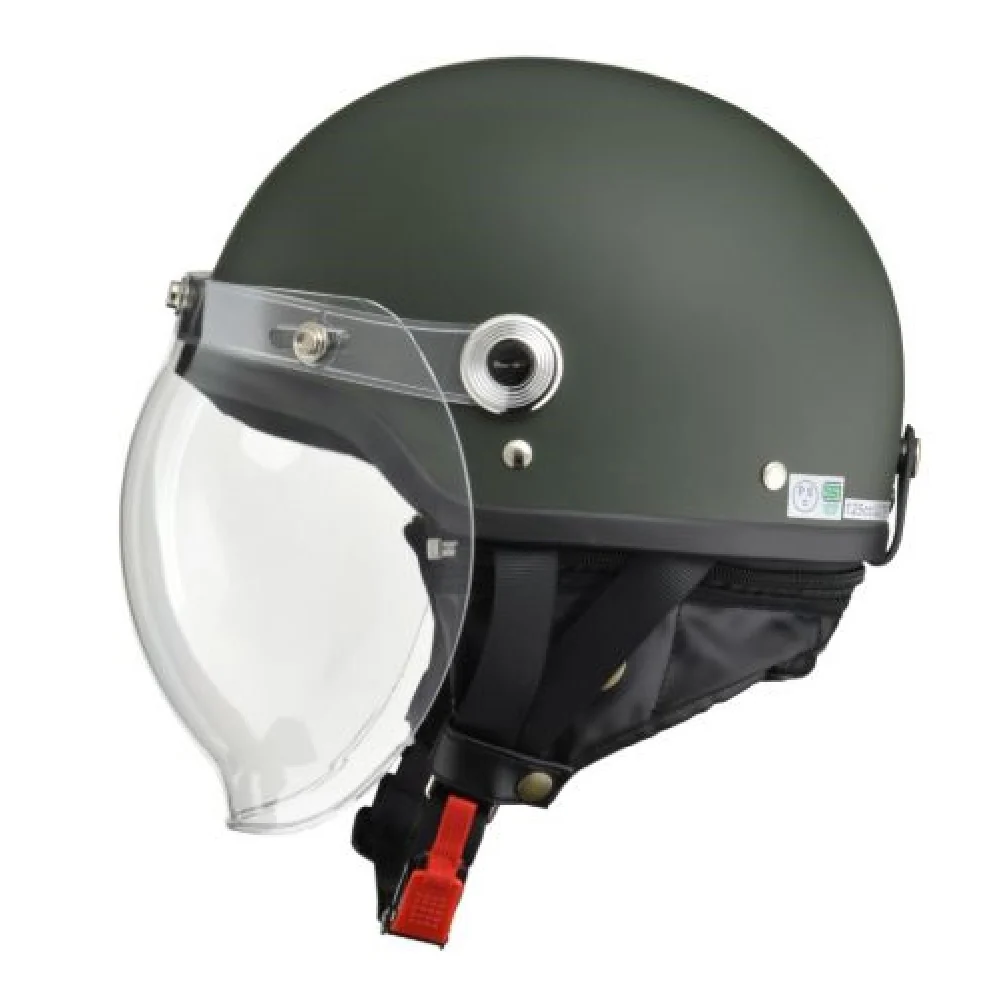 リ-ド工業 バブルシ-ルド付ハーフヘルメット マットグレ- フリ- CR760MATGR - Image 2