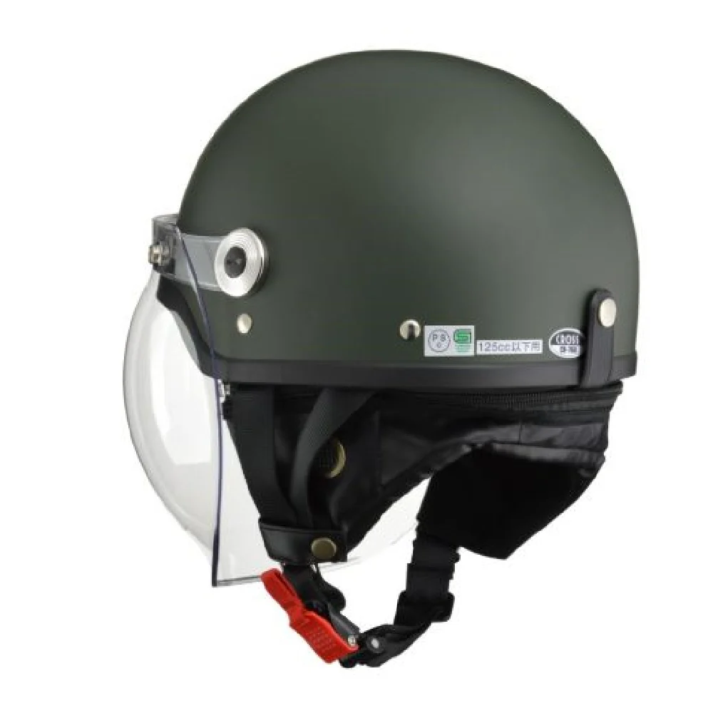 リ-ド工業 バブルシ-ルド付ハーフヘルメット マットグレ- フリ- CR760MATGR - Image 3