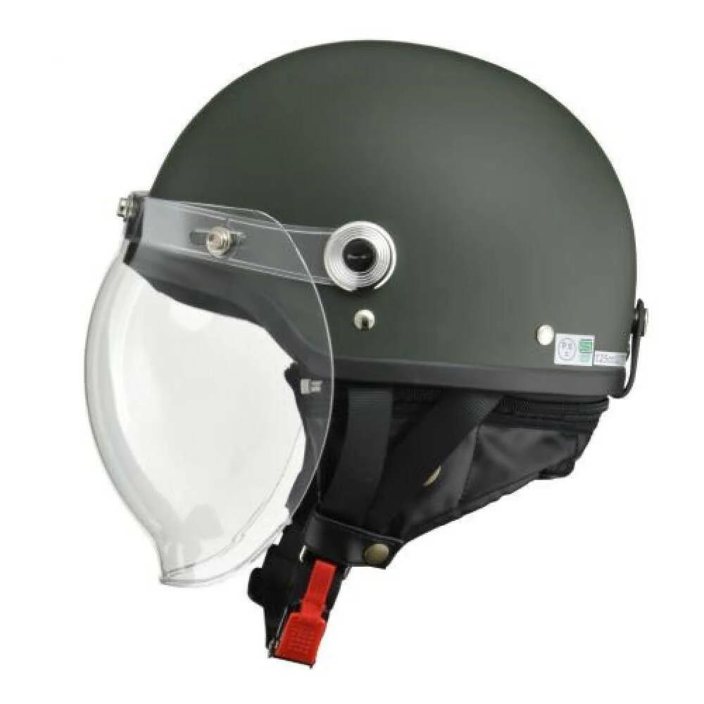 リ-ド工業 バブルシ-ルド付ハーフヘルメット マットグレ- フリ- CR760MATGR - Image 5