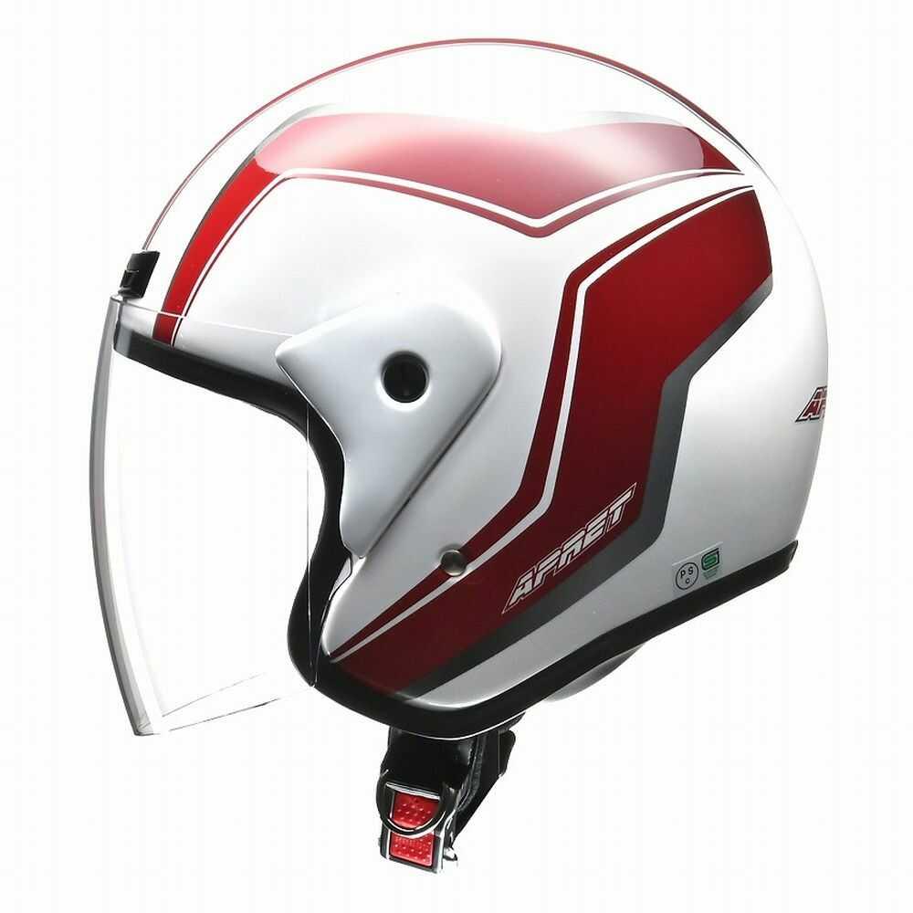リード工業 APRETジェットヘルメット ホワイト APRET WH 1個 - Image 2