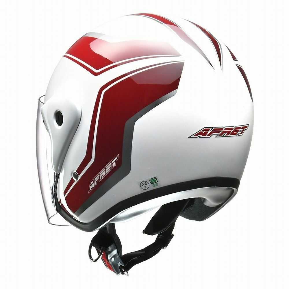 リード工業 APRETジェットヘルメット ホワイト APRET WH 1個 - Image 3