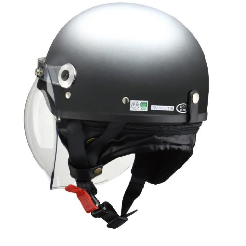 リ－ド工業 バブルシ－ルド付ハーフヘルメット マットガンメタリック LL CR761MATGMLL - Image 3