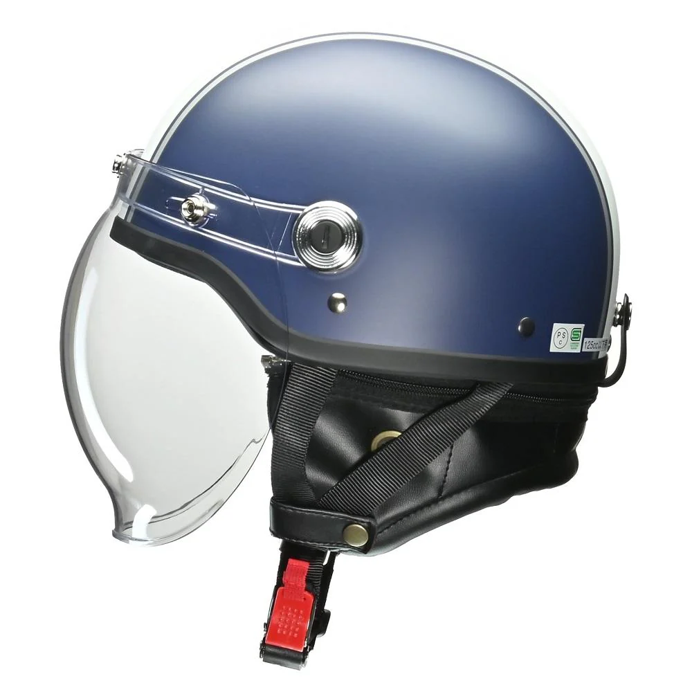 リード工業 バブルシールド付ハーフヘルメット マットNVWH CR760MATNVWH 1個 - Image 2
