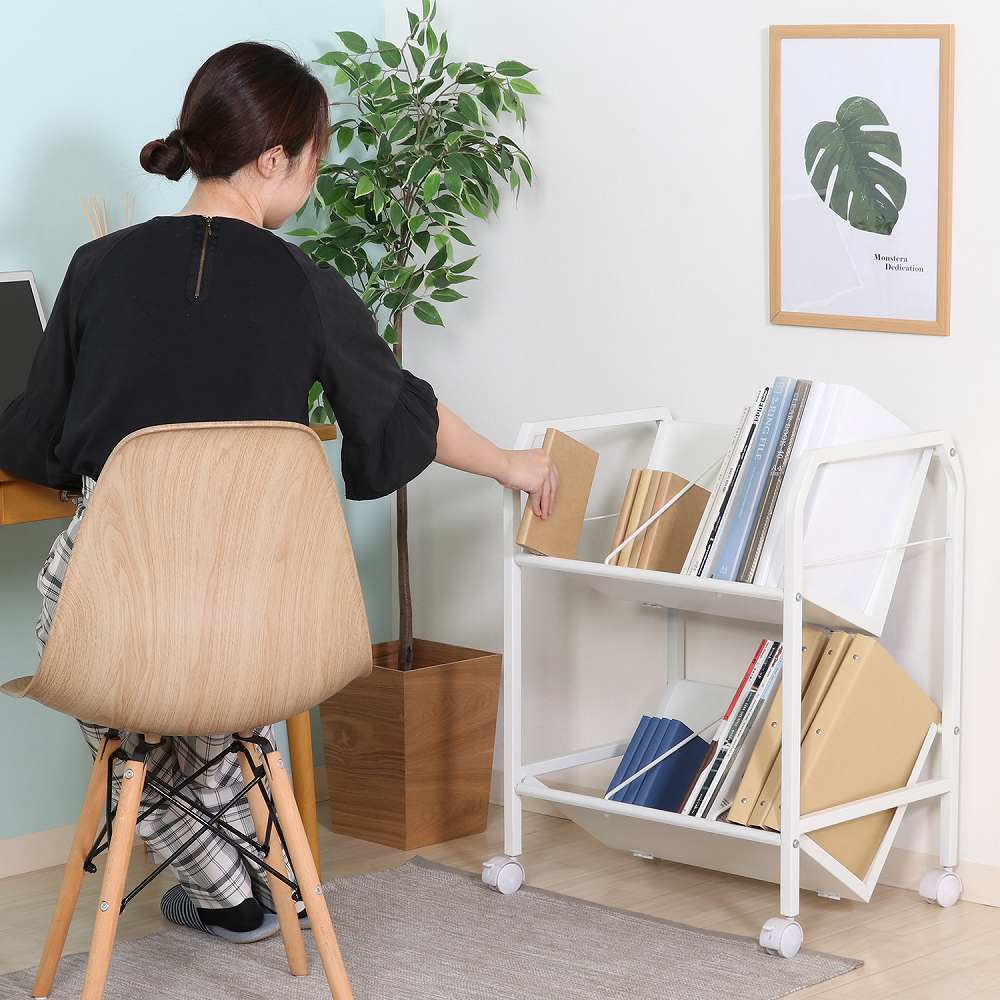 ファイルワゴン2段 83983 【直送品】 返品・キャンセル・他商品と同時購入は不可 - Image 3