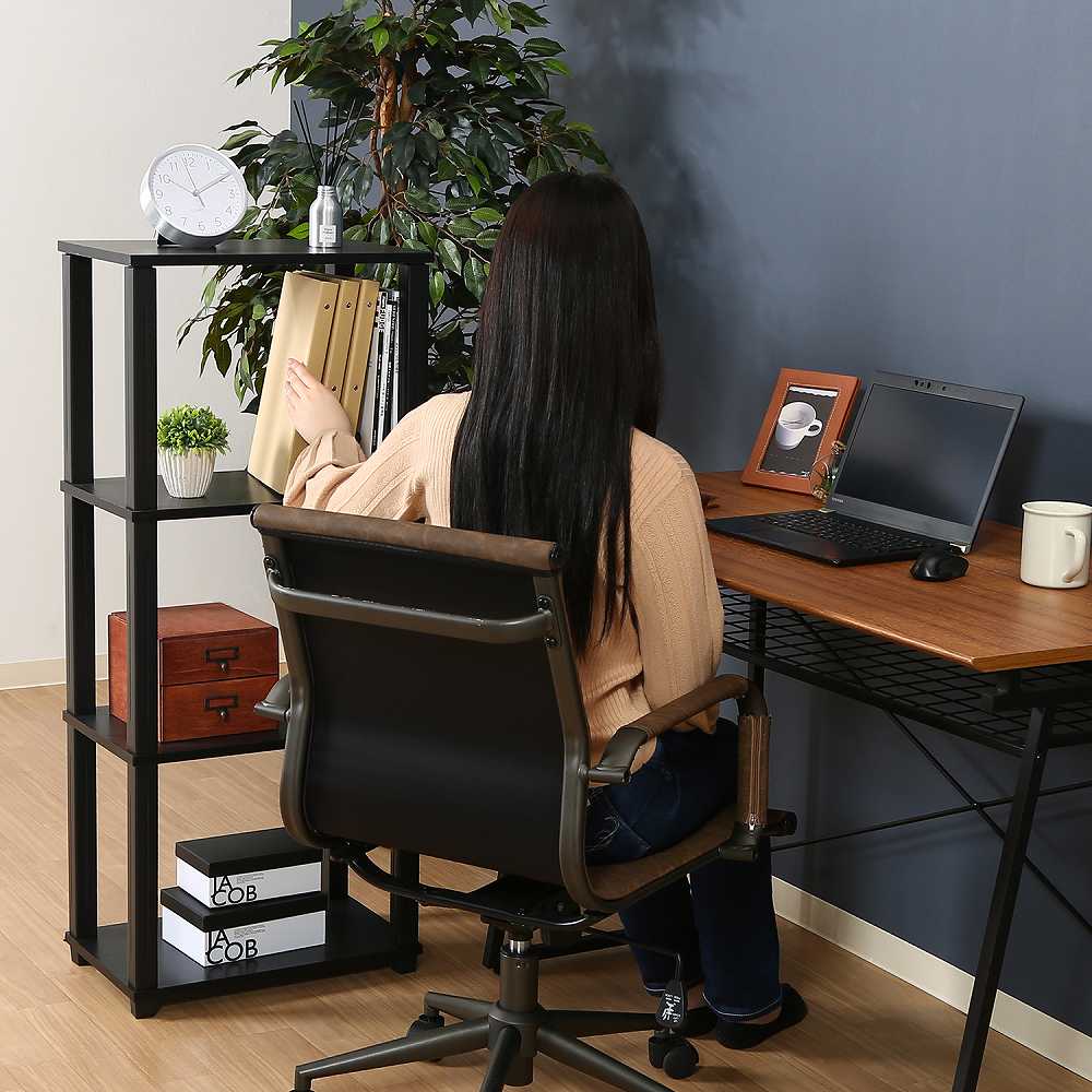 フィット 4段ラック BR×BK 99775 【直送品】 返品・キャンセル・他商品と同時購入は不可 - Image 4