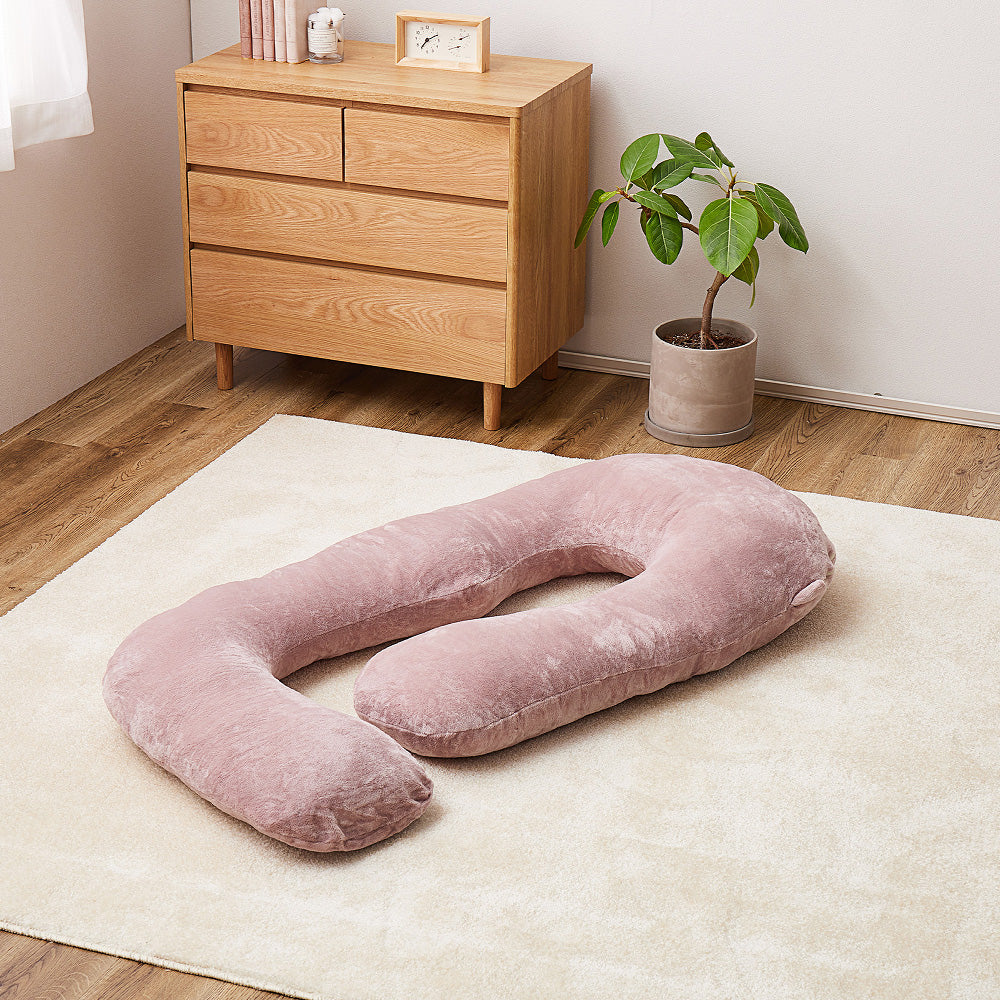 メレンゲタッチの抱き枕 G型 140×70cm ピンク 【直送品】 返品・キャンセル・他商品と同時購入は不可