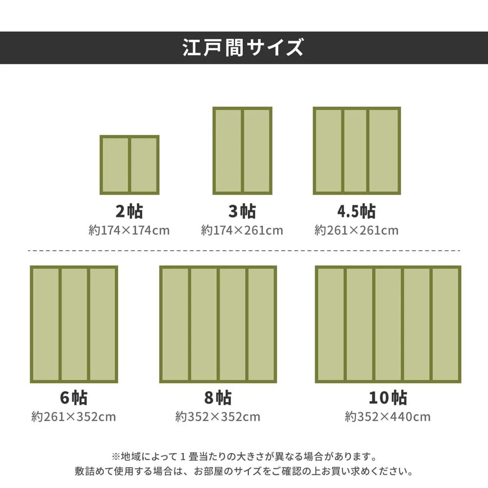 フリーカット裏付 い草カーペット みすず 江戸間2畳 【直送品】 返品・キャンセル・他商品と同時購入は不可 - Image 11
