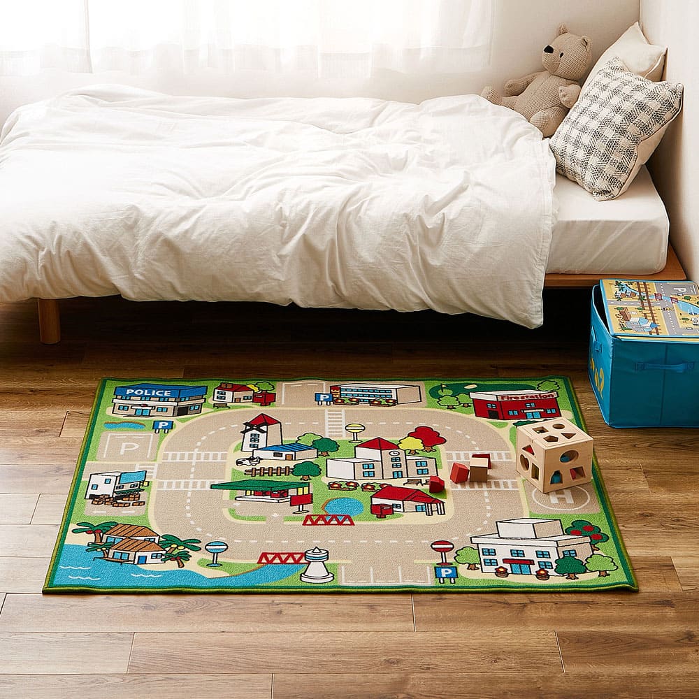 キッズラグ ロードマップ2 【S】 約110×133cm 【直送品】 返品・キャンセル・他商品と同時購入は不可
