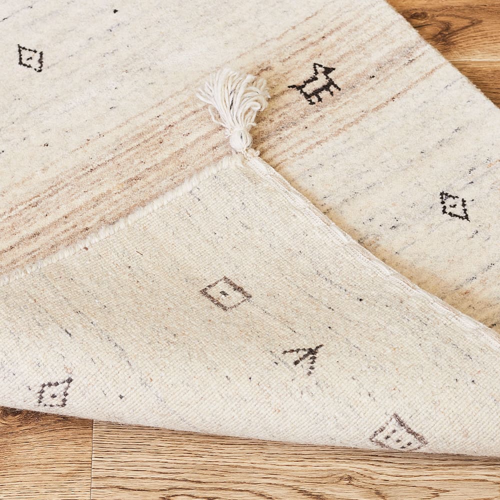 ギャッベマット LORRI BUFF 無染色 BE 60×90cm 【直送品】 返品・キャンセル・他商品と同時購入は不可 - Image 3