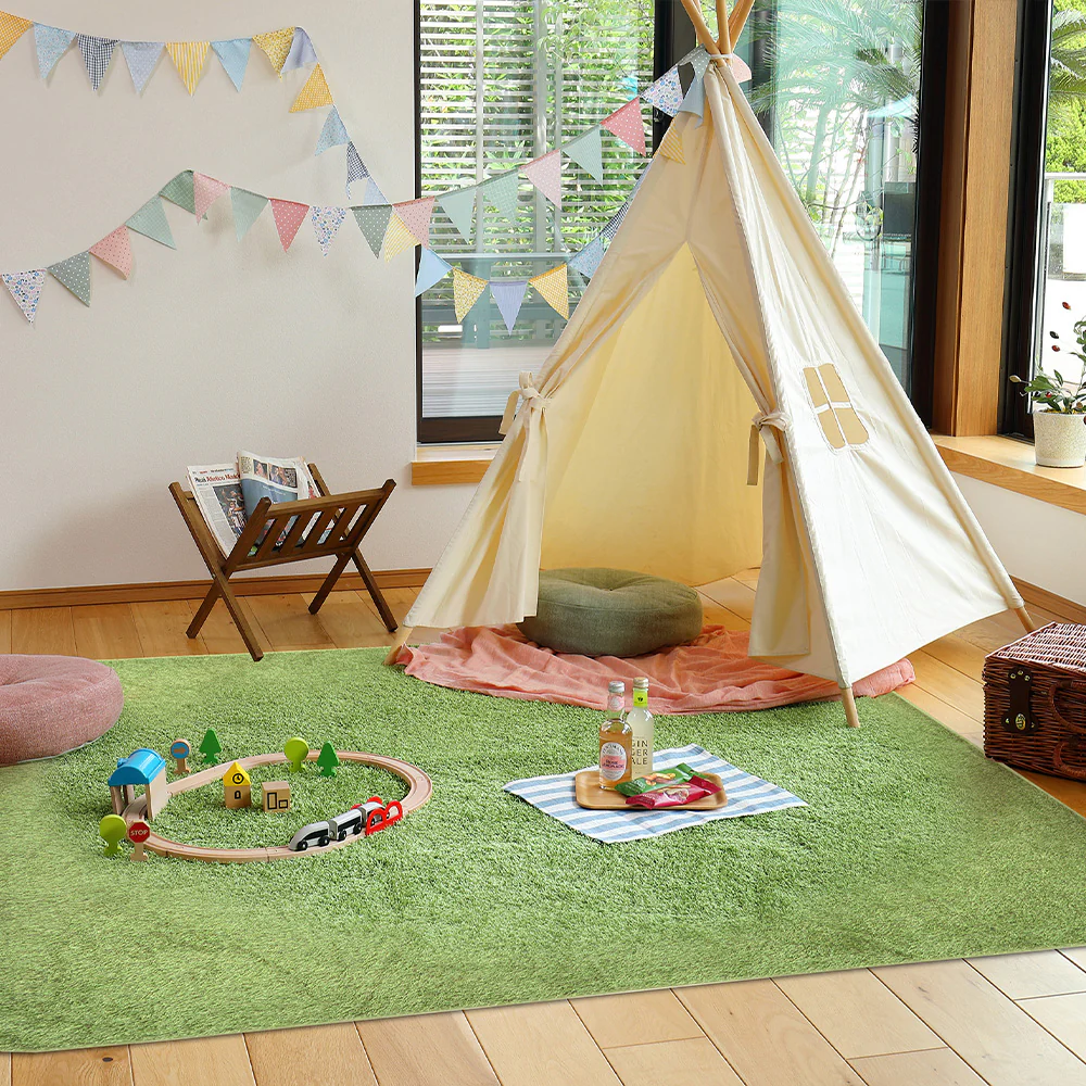 リアル芝生風のやわらかマット シーヴァ 185×240 【直送品】 返品・キャンセル・他商品と同時購入は不可