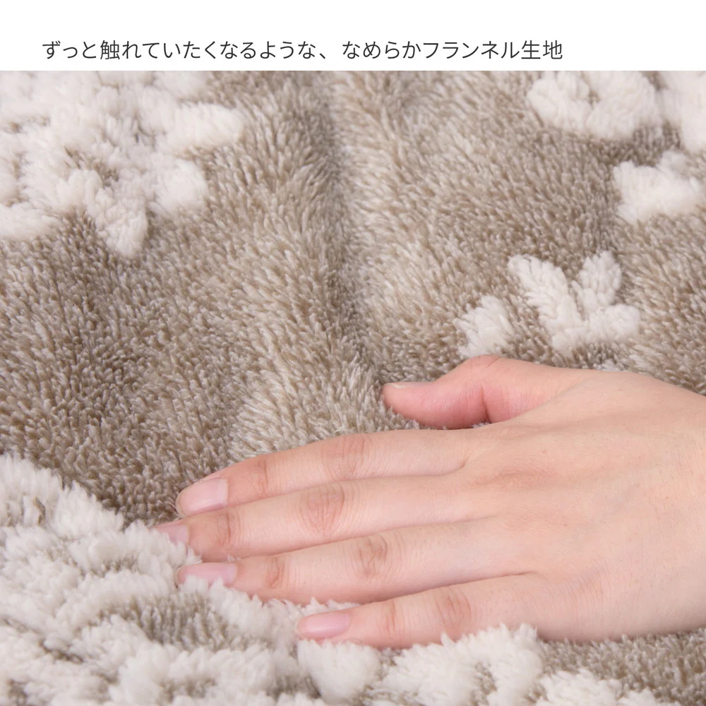 フランネルジャガードのこたつ薄掛け布団 シュシュ  グレー  【直送品】 返品・キャンセル・他商品と同時購入は不可 - Image 4