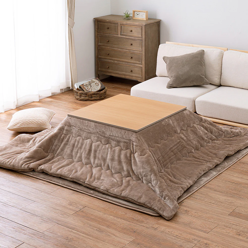 メレンゲタッチのこたつ掛けふとん ベージュ190x190 【直送品】 返品・キャンセル・他商品と同時購入は不可