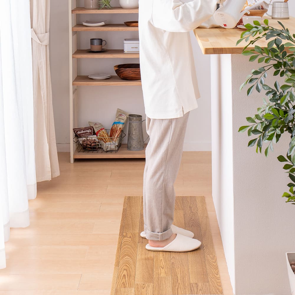 水拭きできるクッションフロア ナチュラル 90×350 【直送品】 返品・キャンセル・他商品と同時購入は不可
