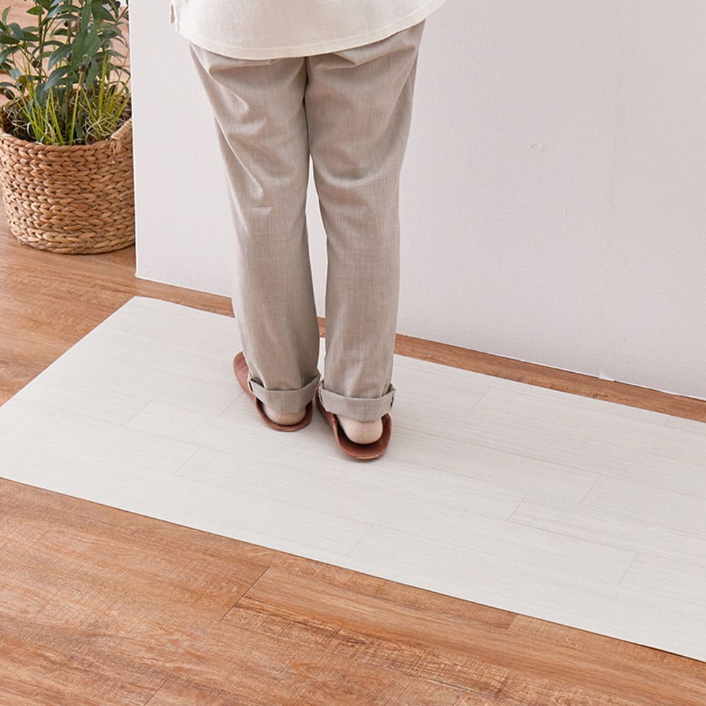 水拭きできるクッションフロア クリーム 90×300 【直送品】 返品・キャンセル・他商品と同時購入は不可