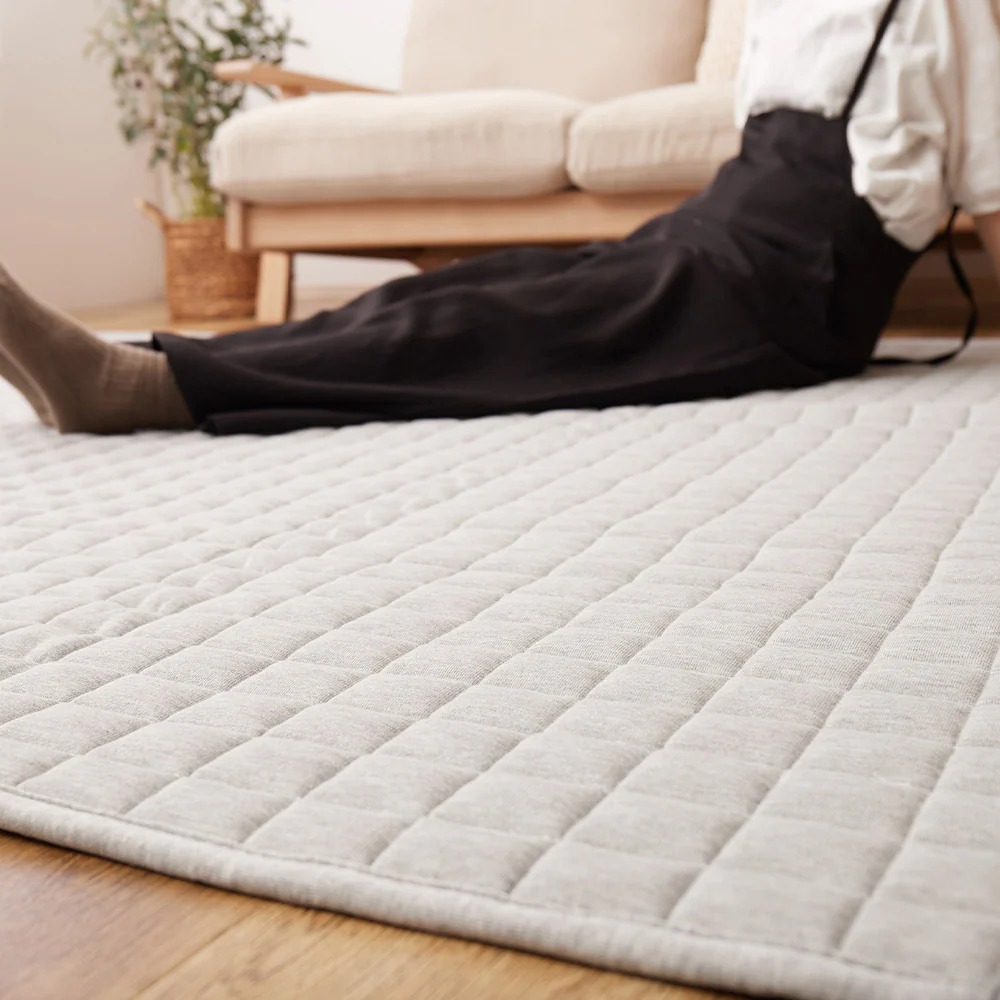 洗えるスウェットキルトラグ ココン グレー130×190 【直送品】 返品・キャンセル・他商品と同時購入は不可