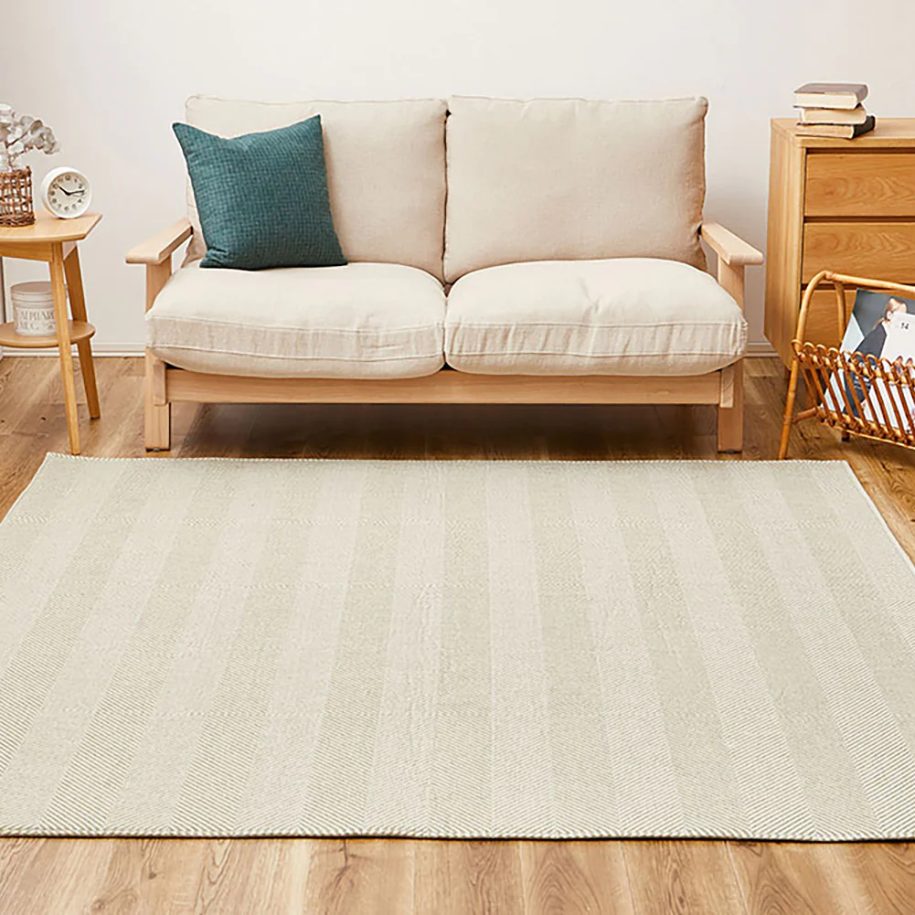洗えるヘリンボンラグ ボーナ グリーン190×240 【直送品】 返品・キャンセル・他商品と同時購入は不可